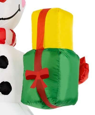 Надувной снеговик со светодиодной подсветкой - многоцветный