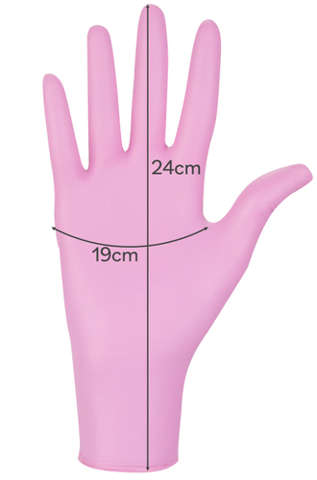 Нитриловые перчатки 100 шт. М - розовый