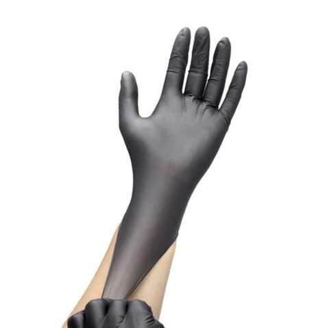 Нитриловые перчатки 100 шт. М - черный
