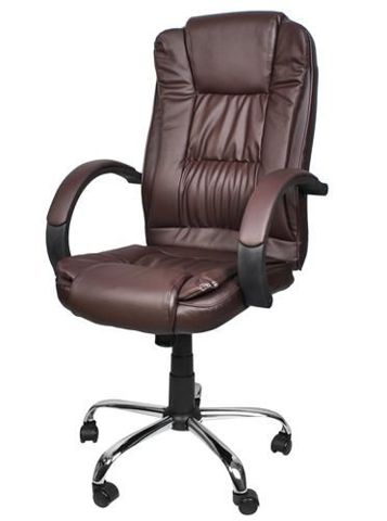 Офисное кресло экокожа - коричневый MALATEC