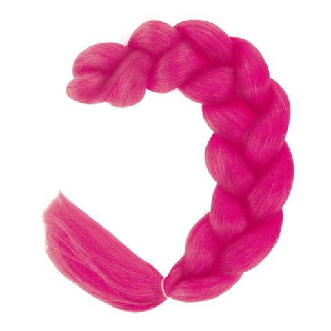 Синтетические волосы в косах - темно-розовый