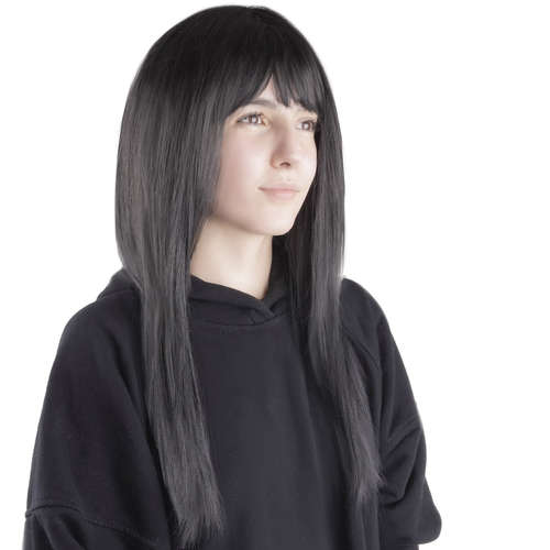 Черный длинный парик для женщин P14833