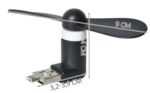 Черный микро-USB-вентилятор